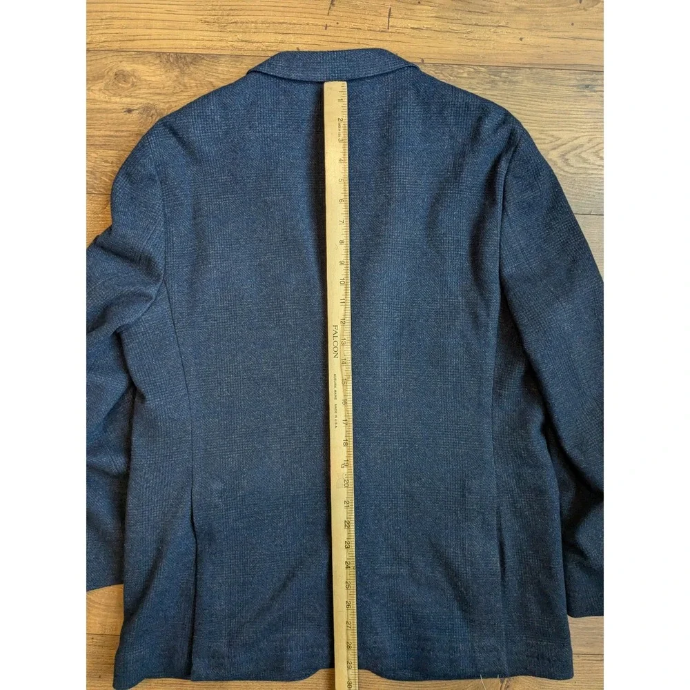 Brooks Brothers 1818 Regent Navy Plaid Wool/Cotton Super Soft Jacket Blazer  44R - Picture 15 of 16